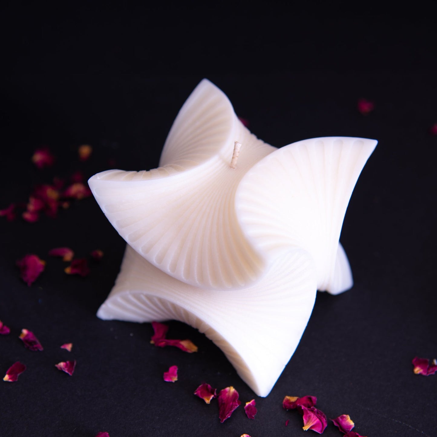 decorative square natural abstract candle