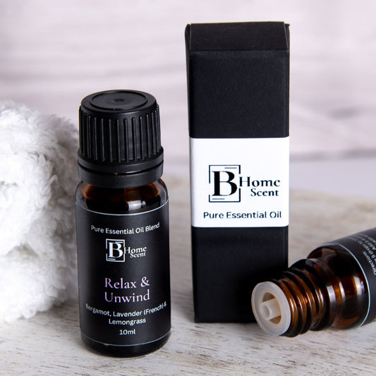 Relax & Unwind Essential Oil Blend 10ml - Lavender, Bergamot and Lemongrass - for Aromatherapy, Diffuser, Relaxation