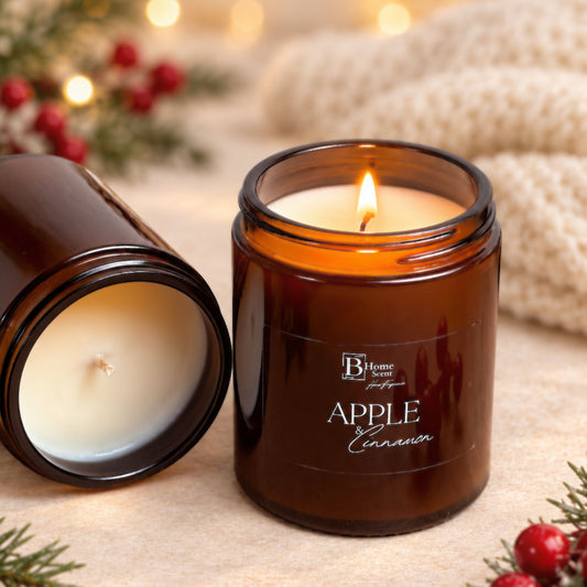 Apple and Cinnamon Scented Candle